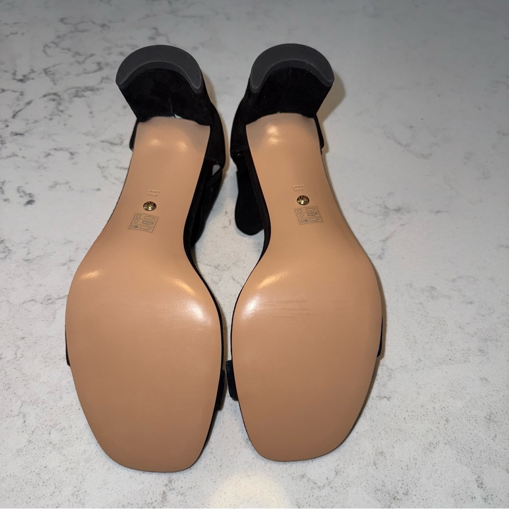 NWT- Pelle Moda Mint Black Suede Women's Heels size 8.5 Elegant - Picture 4 of 7